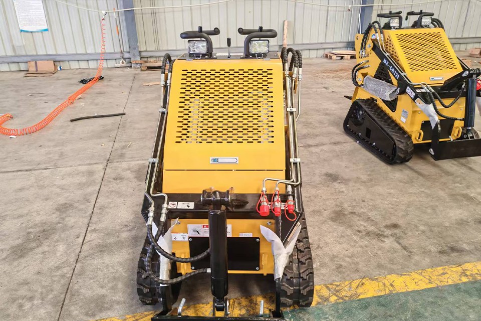 A skid loader in action on a construction site