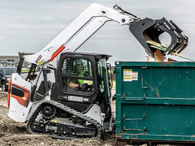 China-Made Track Skid Steer Loader with Grapple Attachment