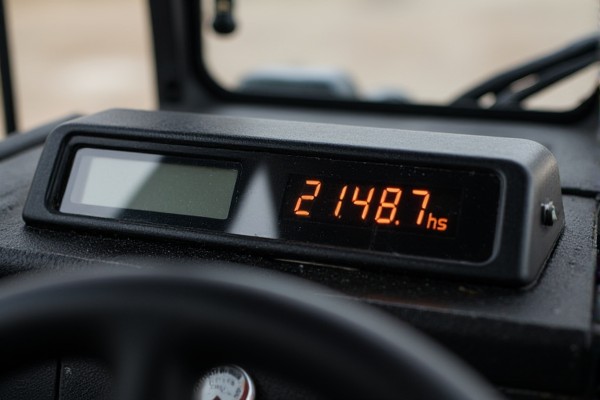 Hour meter on mini skid steer